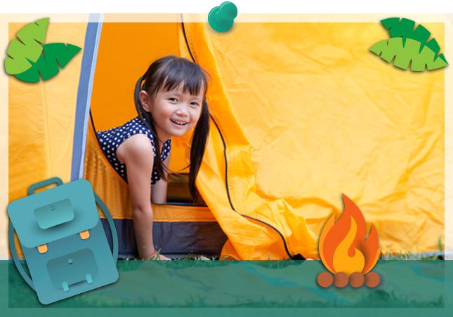 photo of girl in a tent