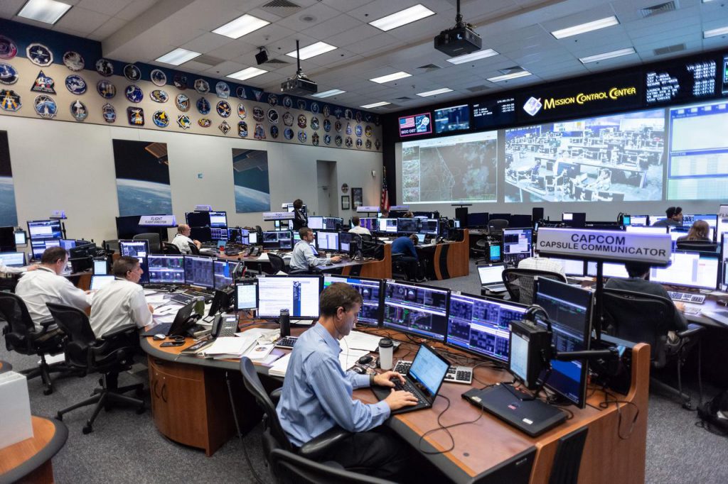 Boeing’s Flight Control Team participated in a rehearsal of prelaunch procedures for the company’s upcoming Orbital Flight Test in the White Flight Control Room in the Mission Control Center at Johnson Space Center in Houston.