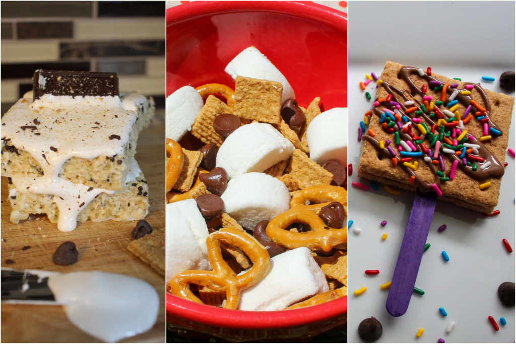 A collage of three different variations of Smores